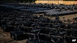 Takriban droni 1,700 zinatayarishwa kupelekwa katika mstari wa mbele vitani huko Ukraine kutumika kukabiliana na uchokozi wa majeshi ya Russia huko Kyiv, Ukraine, Julai 25, 2023. 