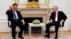 中国国家主席习近平（左）在俄罗斯莫斯科克里姆林宫与俄罗斯总统弗拉基米尔·普京会面。（资料照片，2023年3月20日）