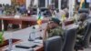 FILE - ECOWAS Committee of Chiefs of Defense staff meet on the deployment of a standby force on counterterrorism, in Accra, Ghana, Aug. 17, 2023.