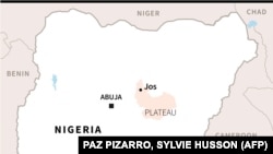 Ramani ya Nigeria na majimbo yake ikiwemo Plateau.