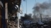 Plumes of smoke rise from a Russian strike during a 36-hour cease-fire over Orthodox Christmas declared by Russian President Vladimir Putin, as Russia's attack on Ukraine continues, from the frontline Donbas city of Bakhmut, Ukraine, Jan. 7, 2023. 