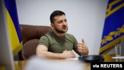 烏克蘭總統澤連斯基通過視訊連接在多哈論壇上發表講話（2022年3月26日）