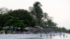 Sur la plage du club Sogara à Port-Gentil, au Gabon, le 28 janvier 2017. 