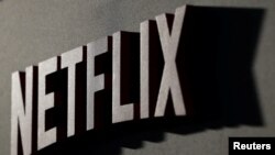 FILE PHOTO: A Netflix logo is pictured in Los Angeles
