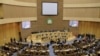 Mkutano wa viongozi wa nchi za Afrika katika makao makuu ya Umoja wa Afrika, Addis Ababa, Ethiopia, Feb. 5, 2022. 