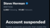 Twitter users on Dec. 15, 2022, were sharing this image of the notice posted on the account of VOA's Steve Herman. 