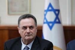 FILE - Israel's acting foreign minister Israel Katz, who also serves as intelligence and transport minister, attends the weekly cabinet meeting in Jerusalem, Feb. 24, 2019.