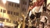 An image grab taken from a video on YouTube on April 19, 2011, shows Syrian anti-regime protesters gathered in the city of Homs. The authenticity of the video could not be independently confirmed.