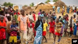 Les réfugiés au camp de Minawao dans le nord du Cameroun près de la frontière avec le Nigeria, 18 avril 2016. 