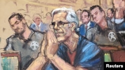 Le Financier Jeffrey Epstein durant son audition dans un procès d'exploitation sexuelle, New York, le 15 juillet 2019.