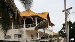 La maison du président Condé, après l'attaque du 19 juillet