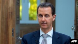 Le président syrien Bashar al-Assad à Damas, le 12 avril 2017