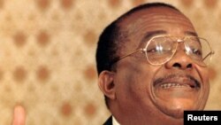 Gabriel Kyungu Wa Kumwanza, opposant proche de Moïse Katumbi et président de l'Union nationale des fédéralistes du Congo (Unafec), 15 décembre 1998.