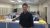 台灣內政部警政署刑事警察局偵查第九大隊大隊長林建隆（美國之音許寧拍攝） 
