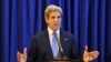 U.S. Secretary of State John Kerry speaks during a press conference at Queen Alia International Airport, July 19, 2013. Kerry says Israel and the Palestinians will meet soon in Washington to finalize an agreement on relaunching peace negotiations for the 