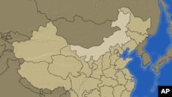 星期五，内蒙古地区出现本月内第二例鼠疫患者死亡。图为中国地图北部浅色地区的内蒙古。