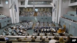 澳大利亞國會議事廳（資料照）
