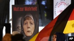 Manifestation anti-musulmans à Leipzig, le 30 janvier 2015.