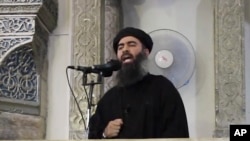 伊斯兰国头目阿布·贝克尔·巴格达迪(Abu Bakr al-Baghdadi) - 美联社资料照片