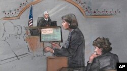 Djokhar Tsarnaev au tribunal (AP Photo/Jane Flavell Collins)