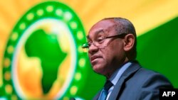 Le président de la Confédération africaine de football, Ahmad, lors de la 40e Assemblée générale de la CAF, Casablanca, Maroc, le 2 février 2018.