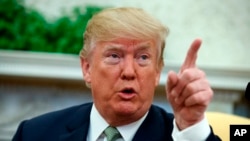 Le président américain Donald Trump à la Maison Blanche, Washington, 15 mars 2018. 