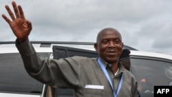 Le chef de l'opposition burundaise, Agathon Rwasa à Ciri, dans le nord du Burundi, le 17 mai 2018.