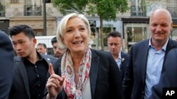 La candidate de l'extrême droite française Marine Le Pen, 24 avril 2017.