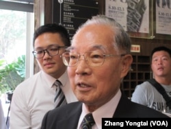 參與823戰役的前國防部長伍世文（美國之音張永泰拍攝）