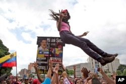Manifestação a favor de Maduro em Caracas, 6 de Agosto