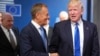 Trump visita la sede de la Unión Europea