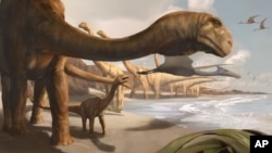 Concepção artística do Angolatitan Adamastor, o dinossauro angolano