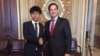 黃之鋒會見魯比奧參議員（香港眾志的秘書長黃之鋒臉書圖片） 