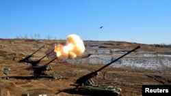 Les sous-unités d'artillerie nord-coréenne. Reuters/KCNA