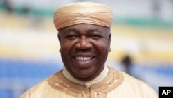 Ali Bongo au Stade de l'Amitie de Libreville, Gabon, le 13 janvier 2017