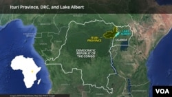 Ramani ya DRC, jimbo la Ituri