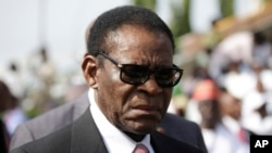 Le président de Guinée équatoriale, Teodoro Obiang Nguema, 29 mai 2015. 