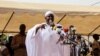 Le président Adama Barrow, Faraba Banta, Gambie, le 22 juin 2018.
