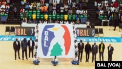 Cérémonie de dévoilement du logo BAL à la Kigali Arena, à Kigali, Rwanda, le 19 décembre 2019.
