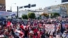 Los manifestantes participan en una protesta contra el gobierno después de que el ex presidente de Perú, Pedro Castillo, fuera derrocado, en Lima, Perú, el 23 de enero de 2023.