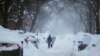 Neige record à Boston, dans le nord-est des Etats-Unis