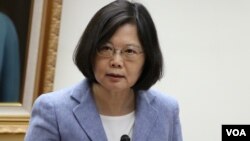 民進黨總統候選人蔡英文(美國之音楊明攝)