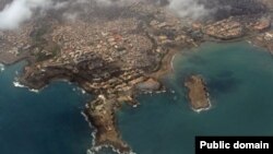 Vista aérea da Cidade da Praia