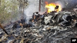 Photo publiée par l'aviation civile du Costa Rica montrant le site d'un accident d'avion à Punta Islita, Guanacaste, 31 décembre 2017.