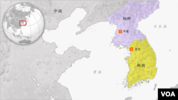 南韓和北韓的地理位置