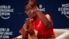 Winnie Byanyima, lors du Forum économique mondial sur l'Afrique à Abuja, au Nigéria.